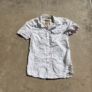 Guess y2k White Button Up 2000s style nyc mens size s
